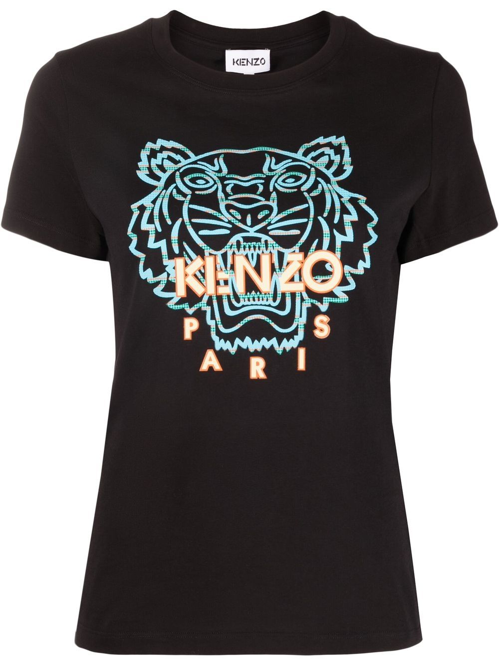 KENZO WOMEN Tiger Print T-Shirt Black –