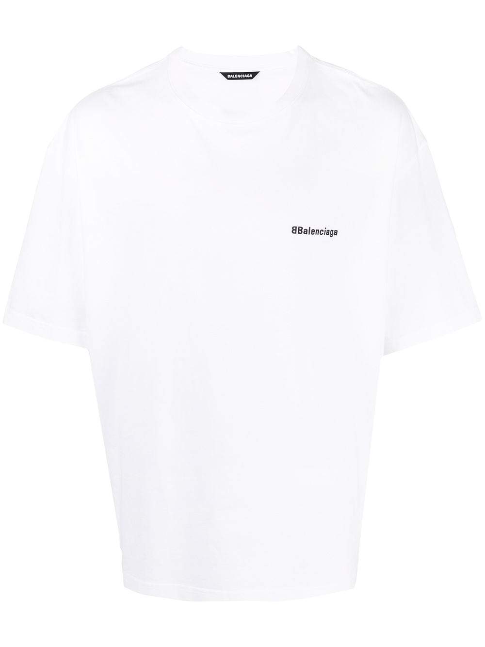 BALENCIAGA Logo Embroidered T-Shirt White – MAISONDEFASHION.COM