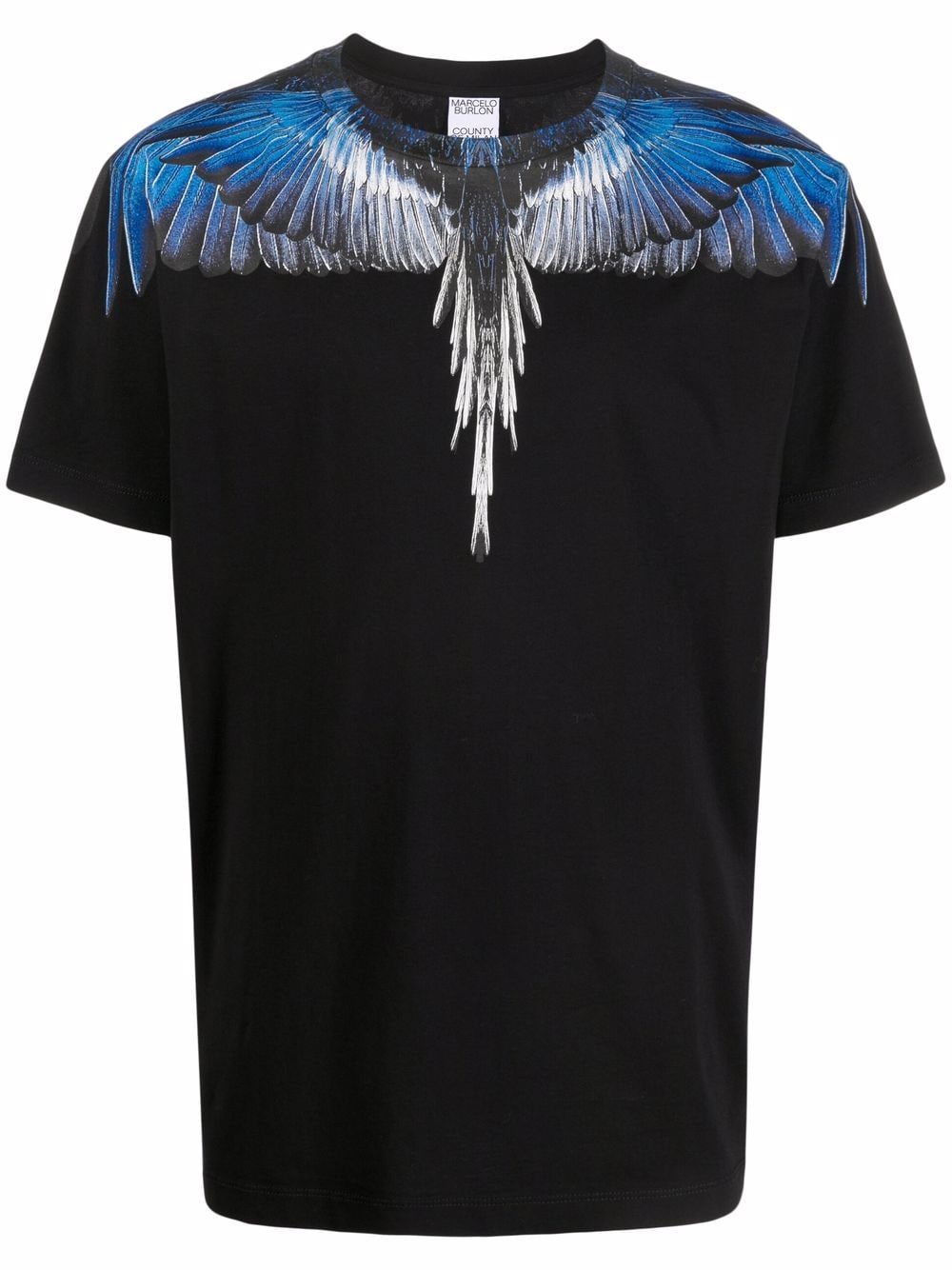 MARCELO BURLON Wings Regular T-Shirt Black/Blue –