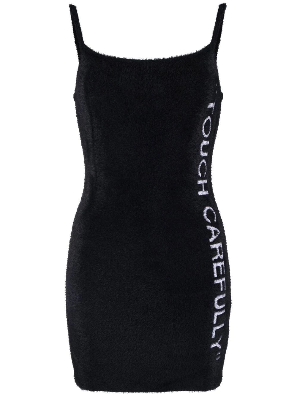 ワンピース OFF WHITE WOMEN Quote Fuzzy Mini Dress Black White OFF WHITE WOMEN Quote Fuzzy Mini Dress Black White