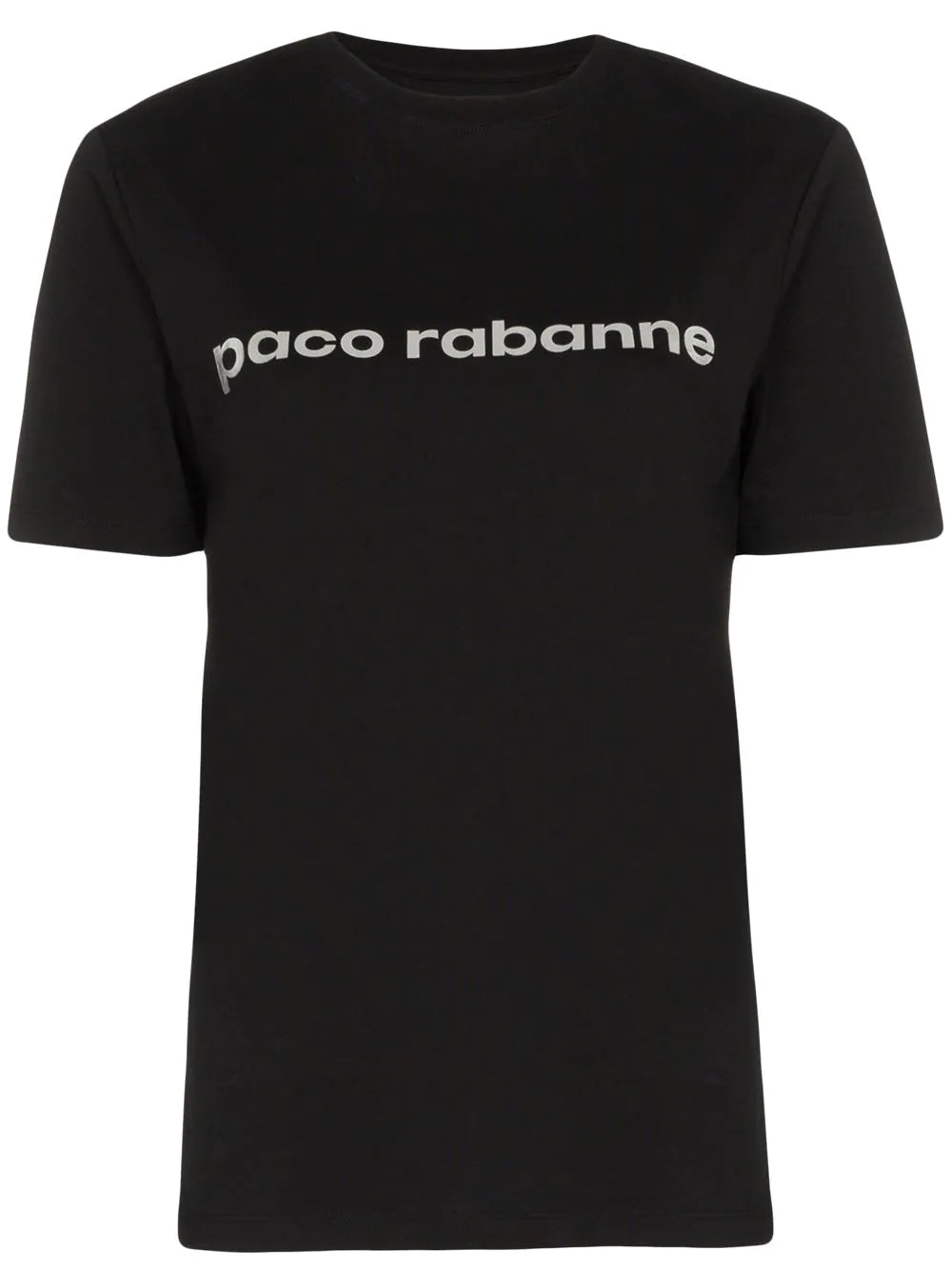 PACO RABANNE WOMEN Logo Print T-Shirt Black – MAISONDEFASHION.COM