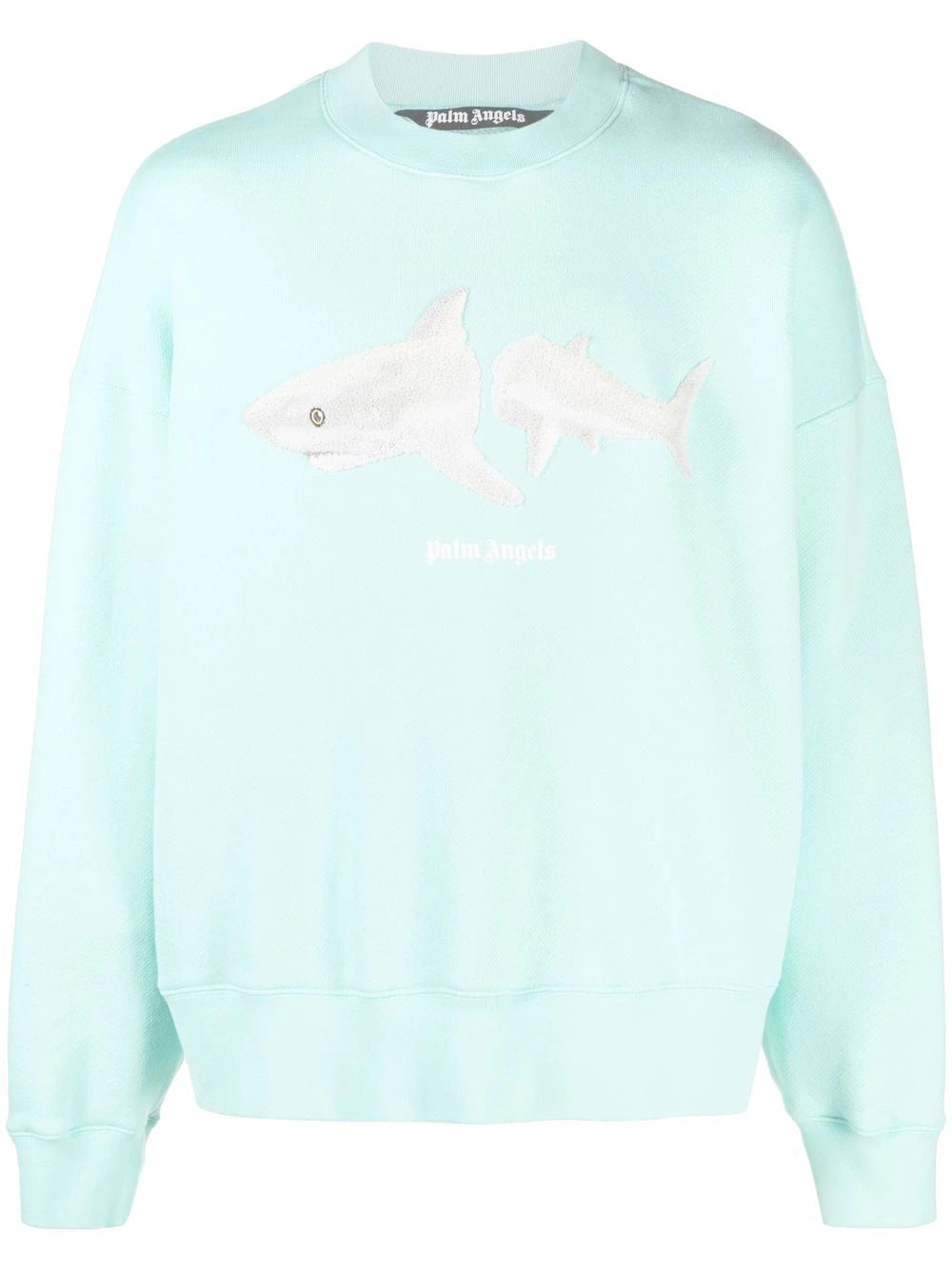 スウェット・トレーナー PALM ANGELS White Shark Classic Sweatshirt Light Blue/White PALM ANGELS White Shark Classic Sweatshirt Light Blue/White