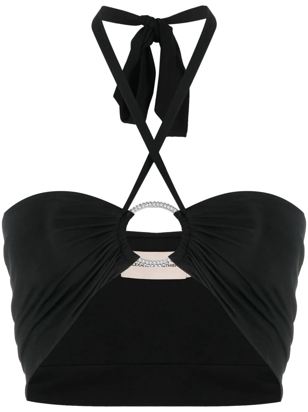 Tシャツ・カットソー ALEXANDRE VAUTHIER WOMEN Embellished-ring Halterneck Crop To ALEXANDRE VAUTHIER WOMEN Embellished-ring Halterneck Crop