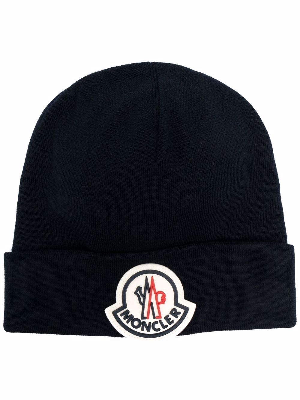 MONCLER Logo Beanie Navy – - Main Image