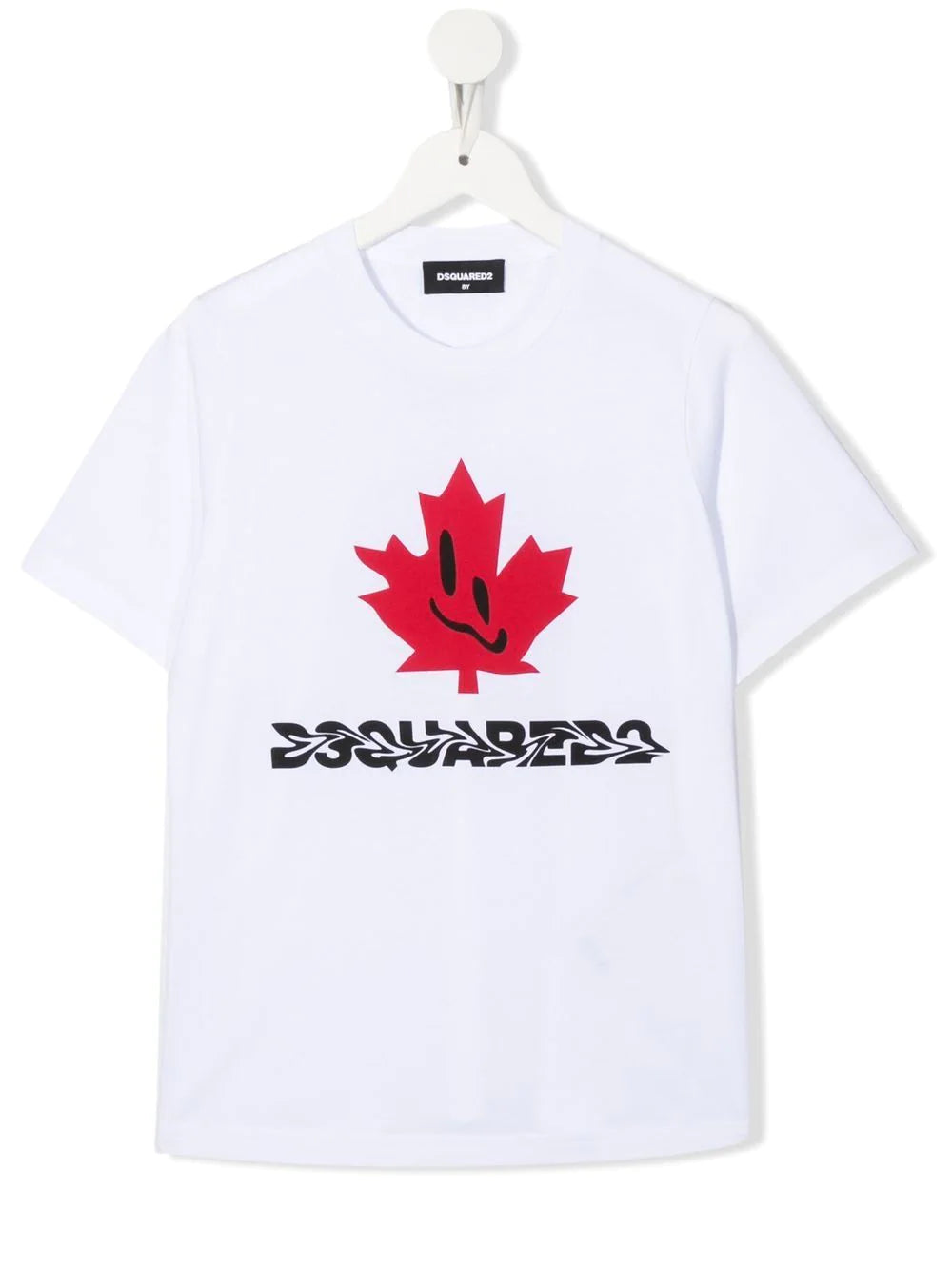 DSQUARED2 KIDS Leaf Logo Print T-Shirt White