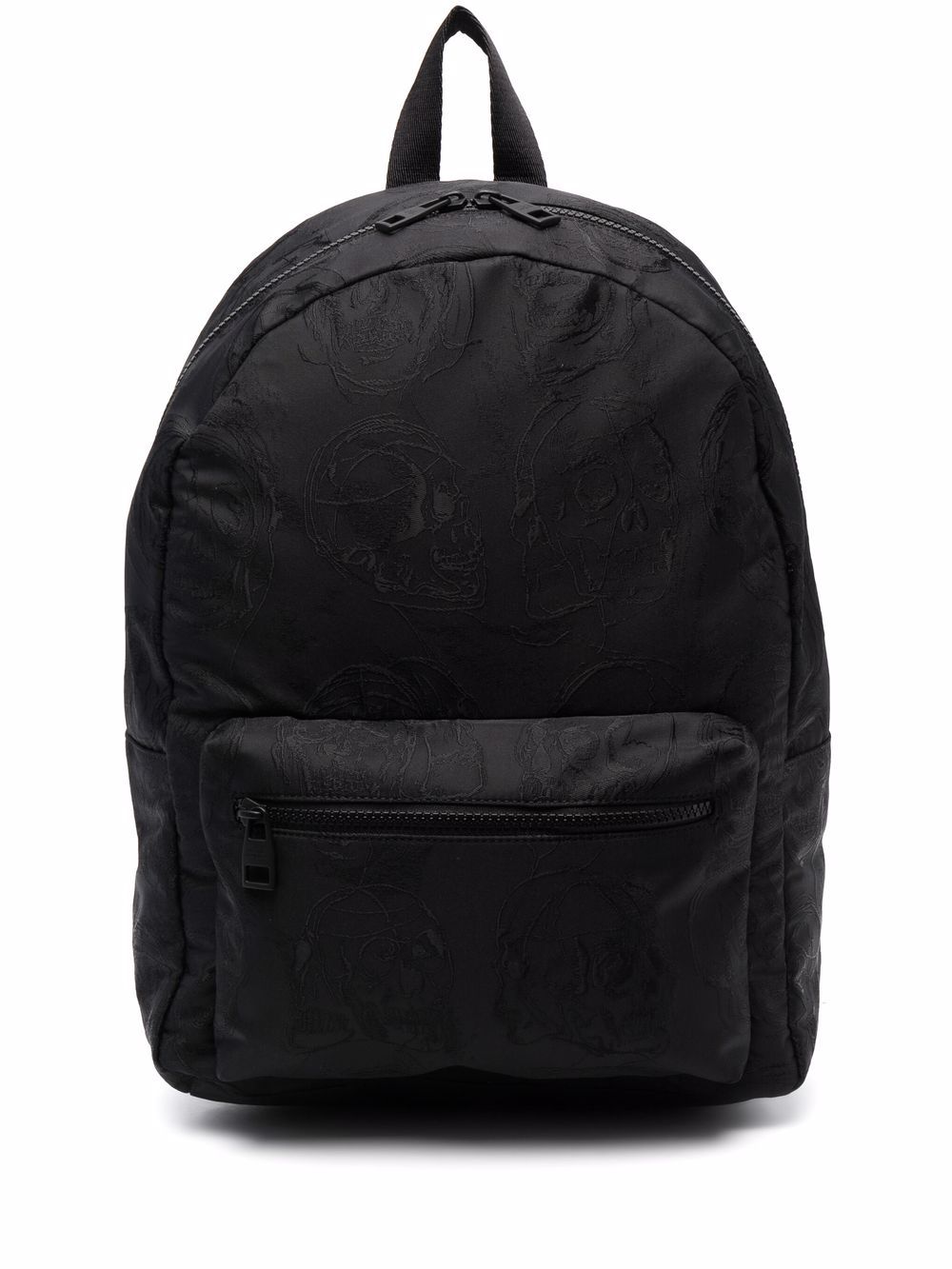 alexander mcqueen black leather backpack Skull Embroidered – way zipper closure and FL50 Style:PU270ML - 7'0