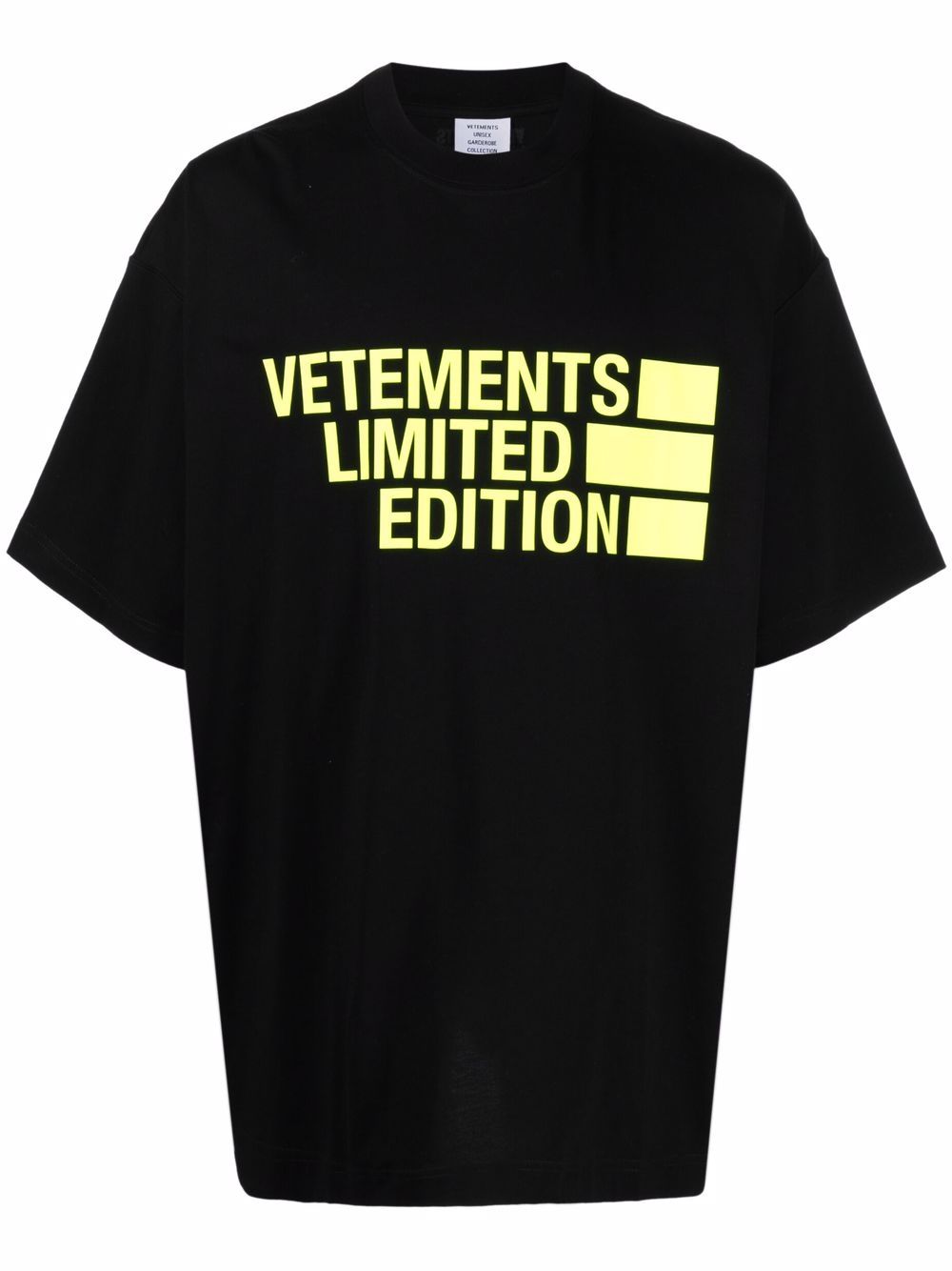 VETEMENTS Limited Edition Slogan T-Shirt Black – MAISONDEFASHION.COM