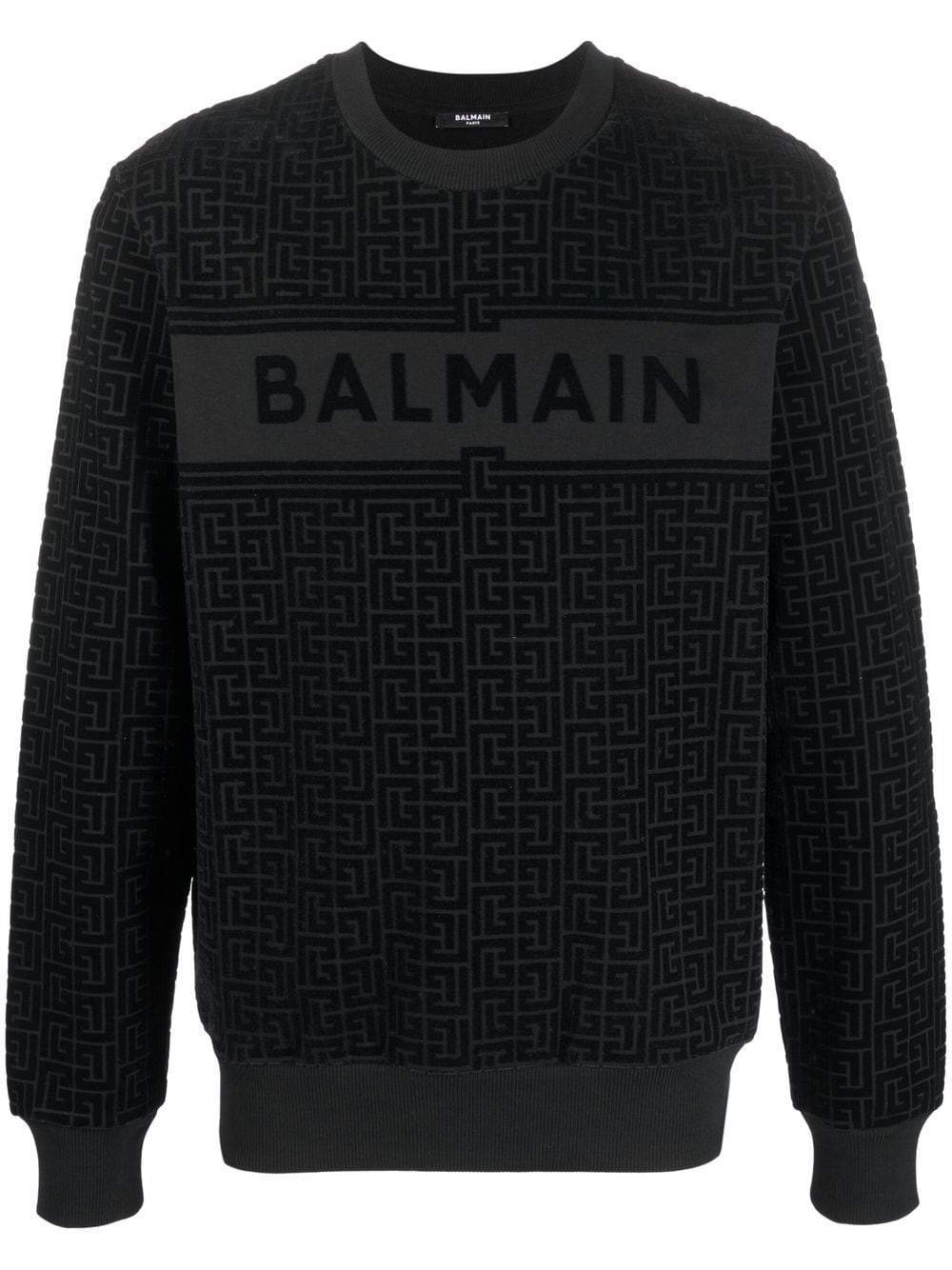 BALMAIN Logo-printed sweatshirt Black –
