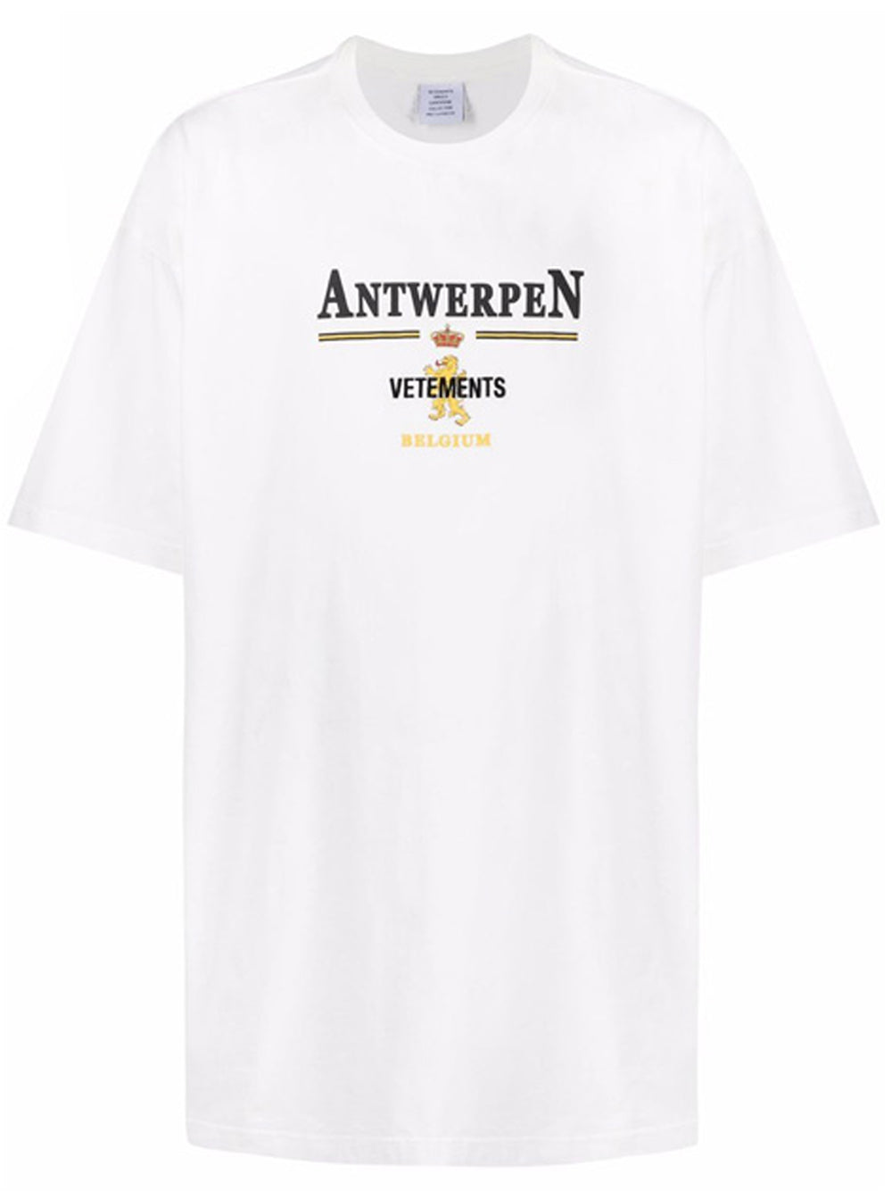 VETEMENTS Antwerp Logo T-shirt White – MAISONDEFASHION.COM