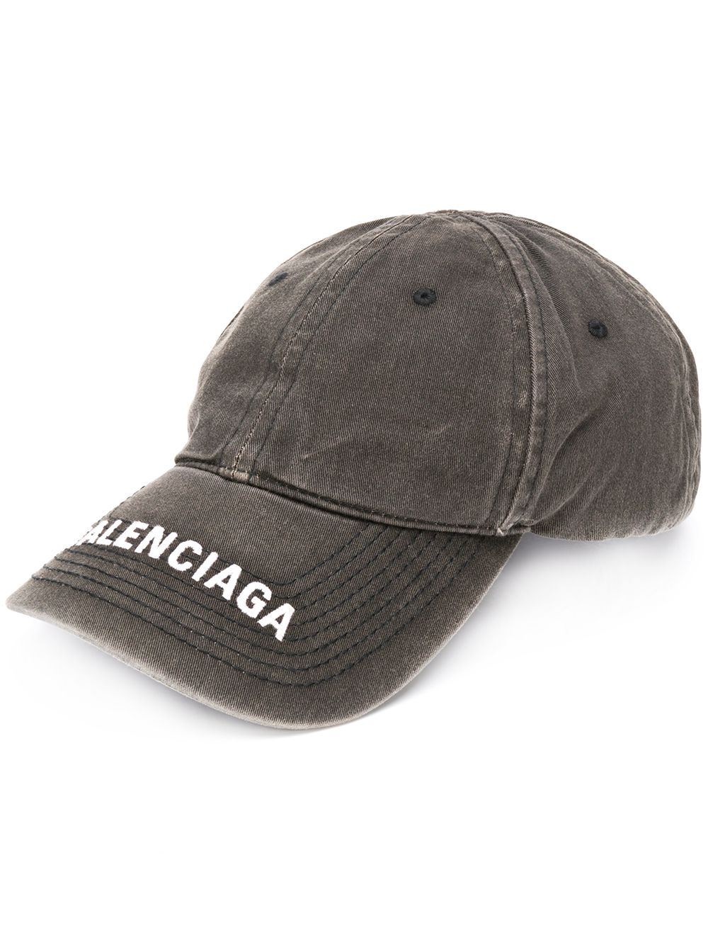 BALENCIAGA Embroidered Logo Denim Cap Grey – MAISONDEFASHION.COM