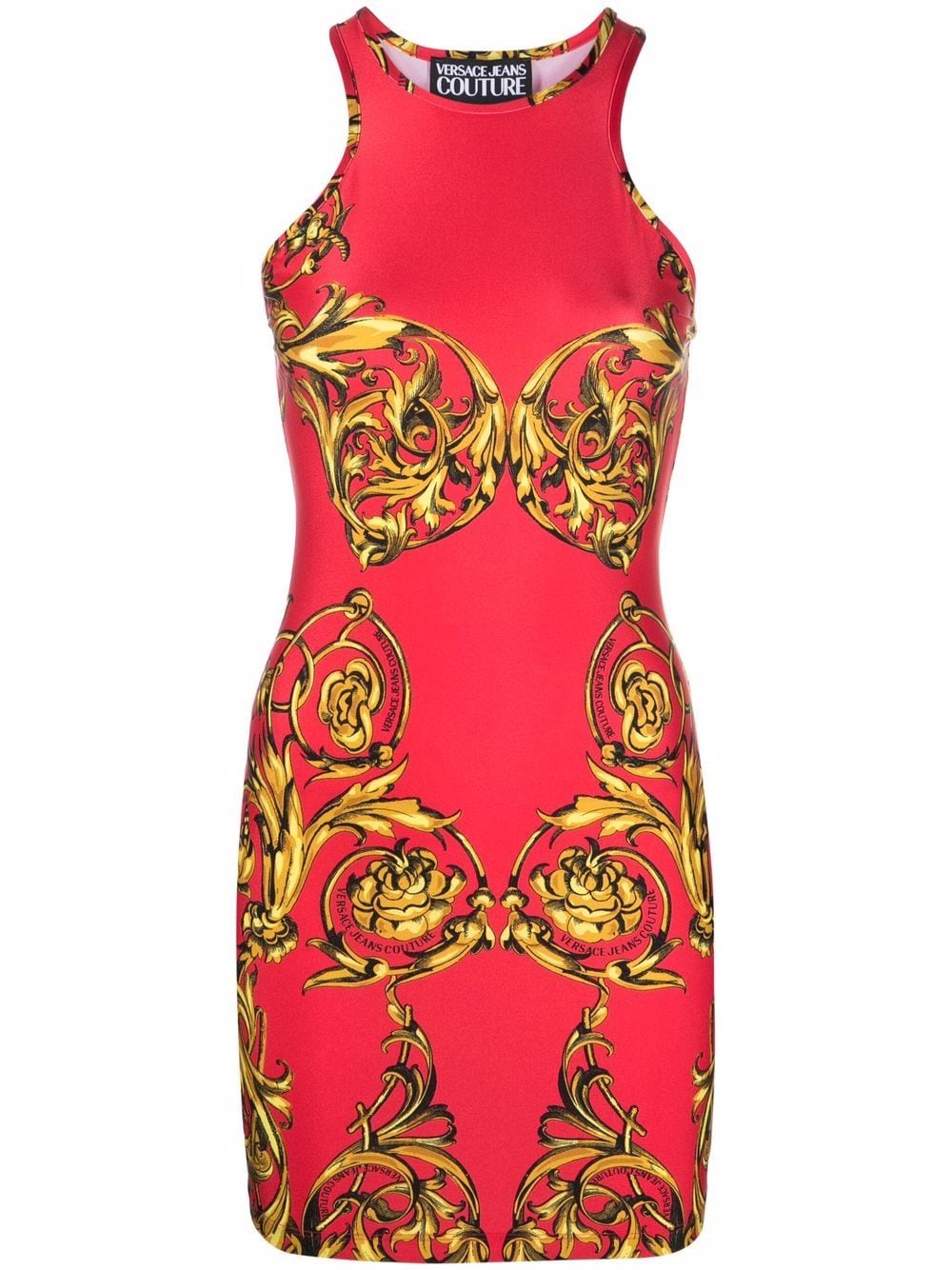VERSACE WOMEN Baroque Print Sleeveless Dress Red – MAISONDEFASHION.COM