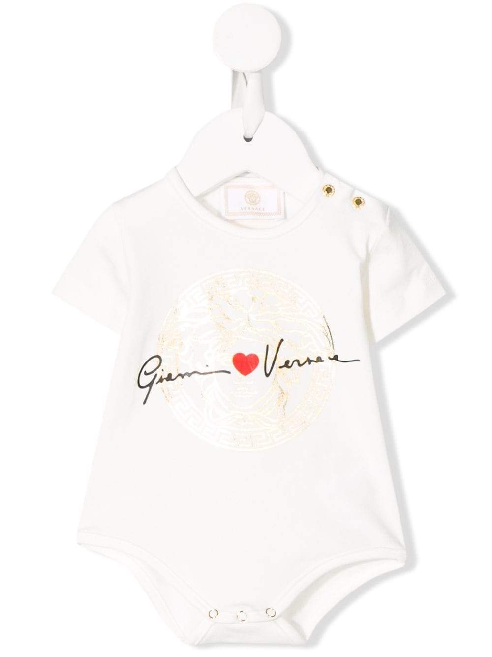 VERSACE KIDS Medusa Print Babygrow White Maison De Fashion