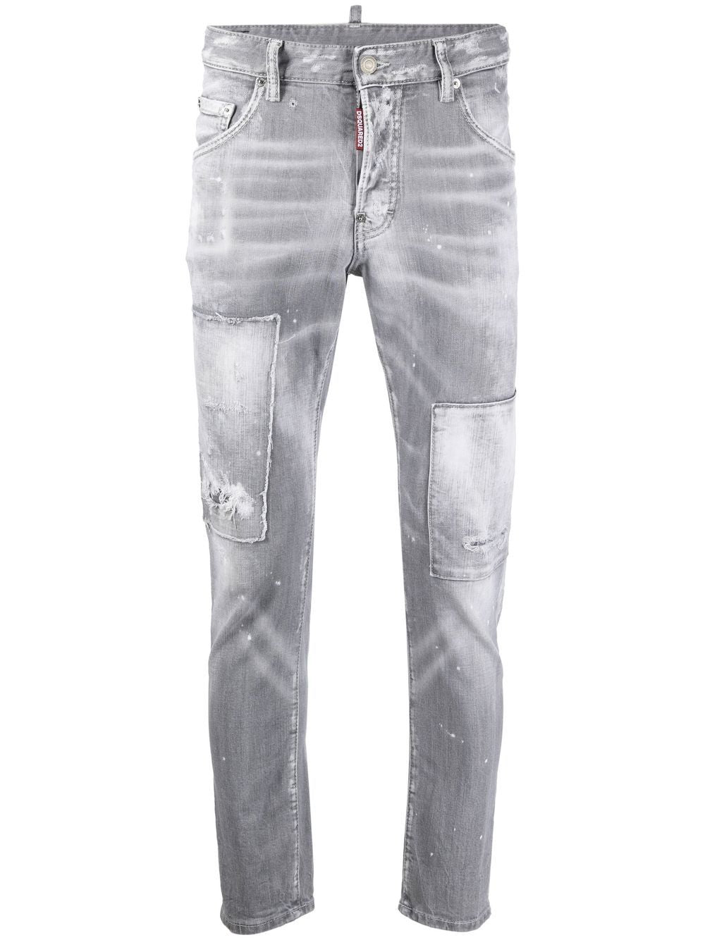 DSQUARED2 Washed Skater Jeans Grey – MAISONDEFASHION.COM