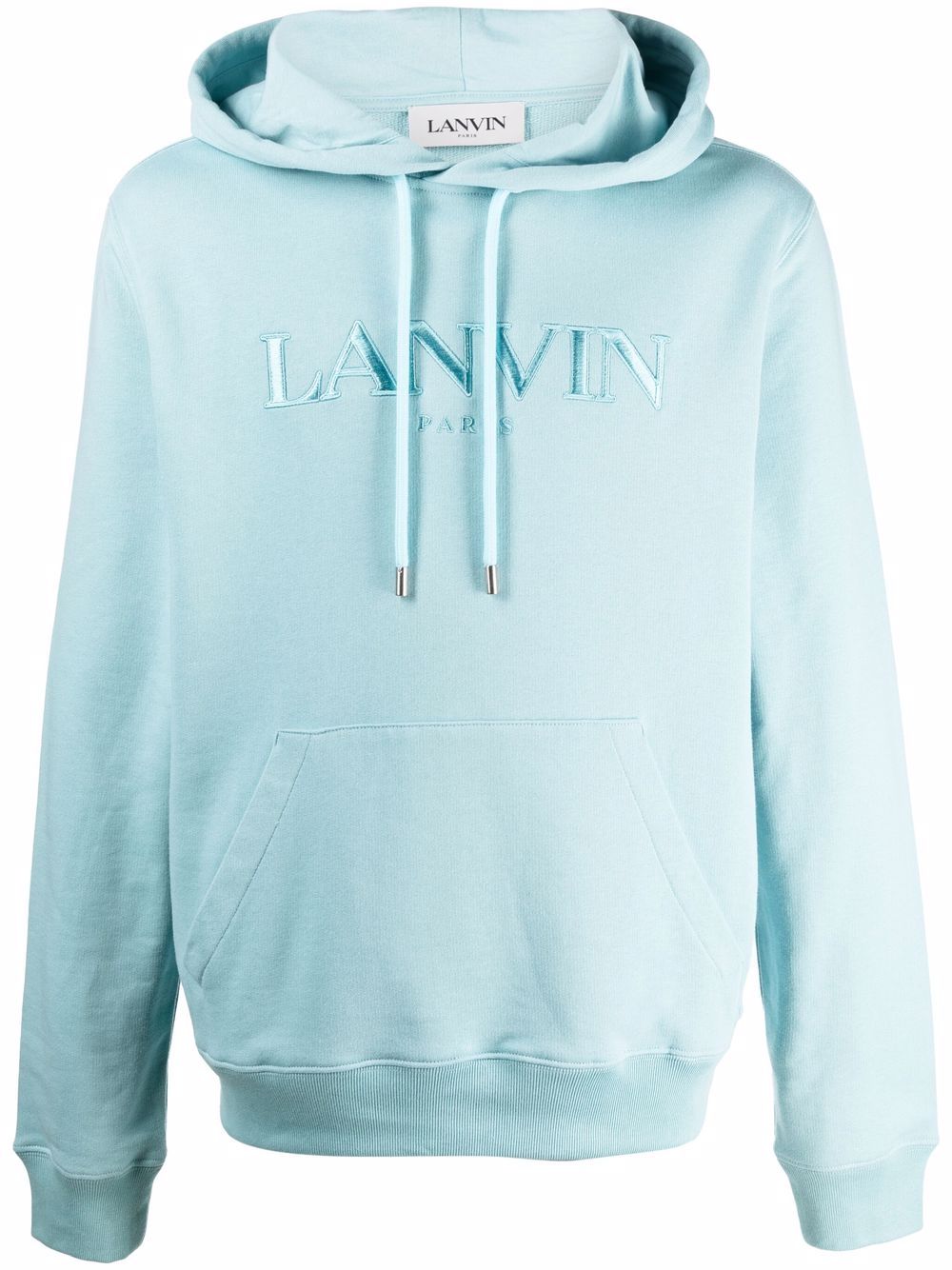 LANVIN Embroidered Logo Hoodie Blue – MAISONDEFASHION.COM LANVIN Embroidered Logo Hoodie Blue – MAISONDEFASHION.COM