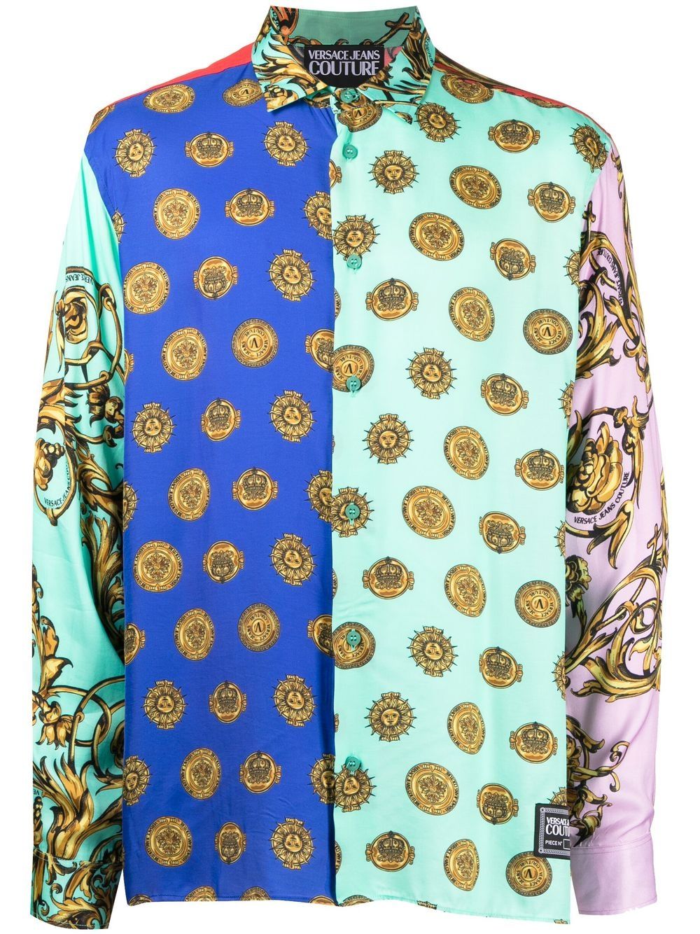 VERSACE JEANS COUTURE Barocco-print long-sleeve shirt