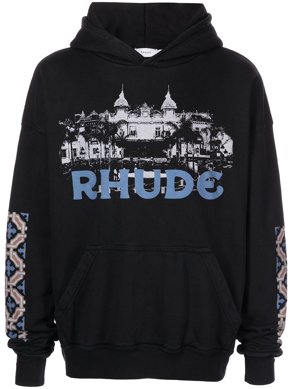 RHUDE Casino Hoodie Black - MAISONDEFASHION.COM
