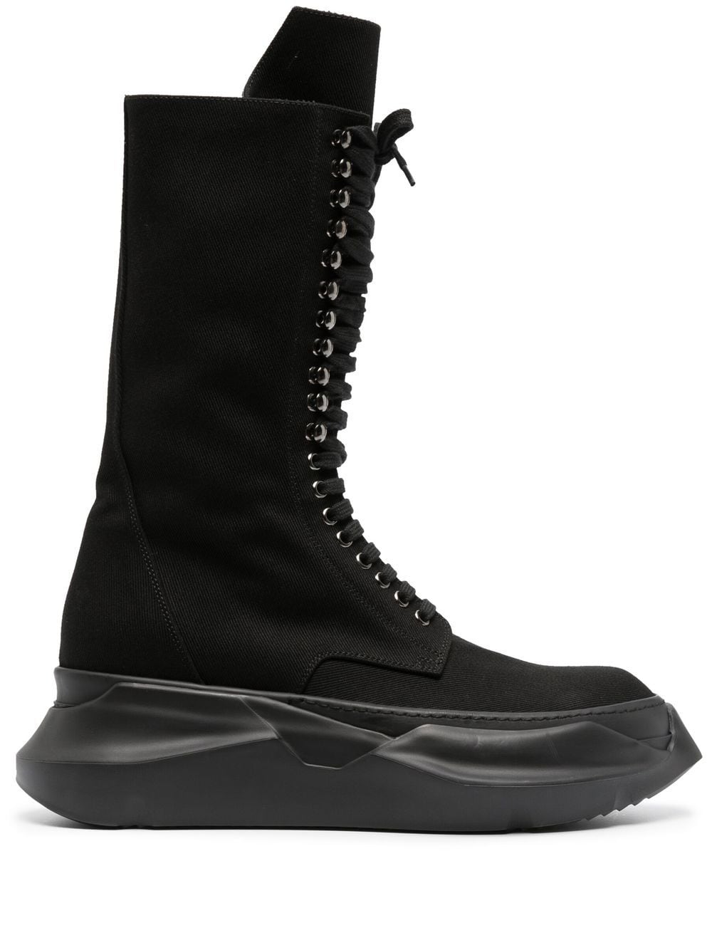 RICK OWENS DRKSHDW Army Abstract Combat Boots Black