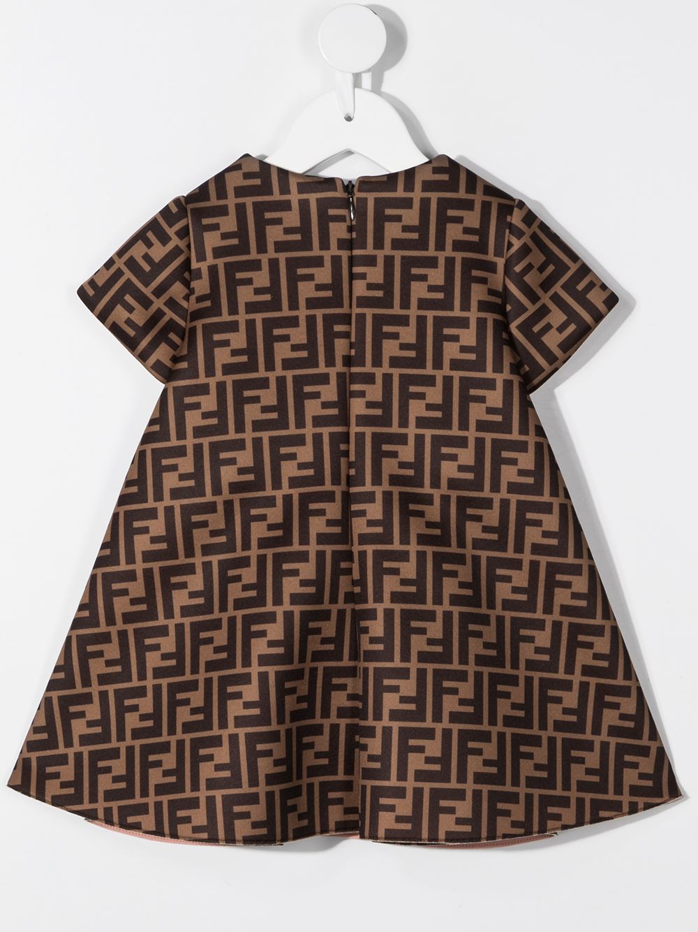 blue dress for baby girl Fendi // Brown & Black FF Monogram Intarsia Knit Dress – VSP Consignment main image 1