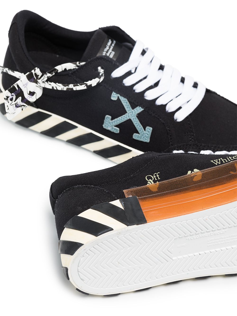 OFF-WHITE Low Vulcanized Sneakers Black/Blue –