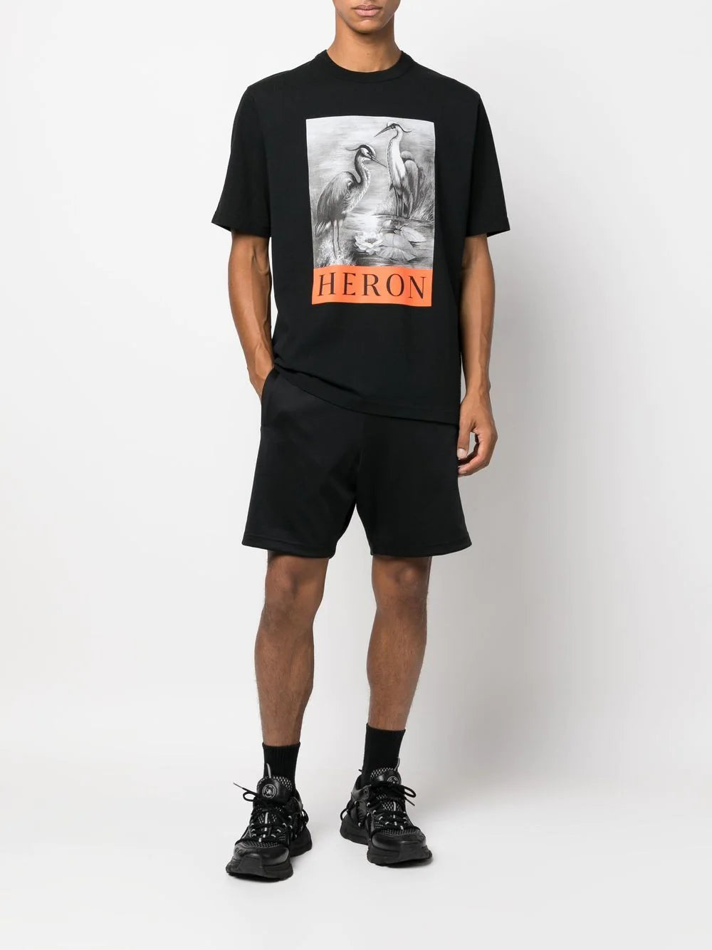 スニーカー Heron Preston 20ss シャツ HERON PRESTON Heron S/S T-Shirt Black Orange – MAISONDEFASHION.COM