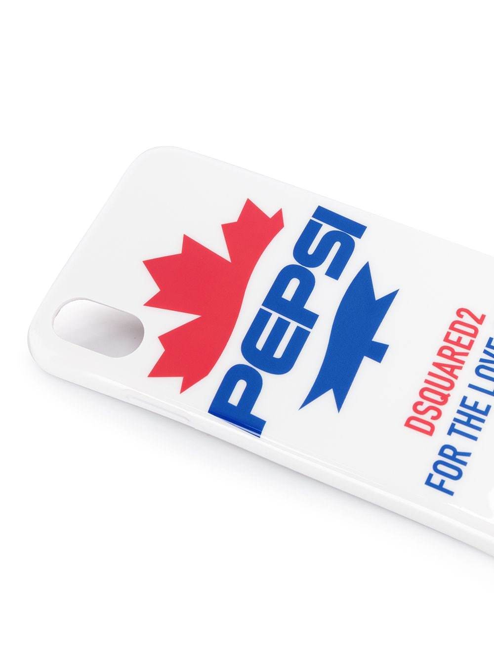 DSQUARED2 x Pepsi iPhone X Case White - MAISONDEFASHION.COM
