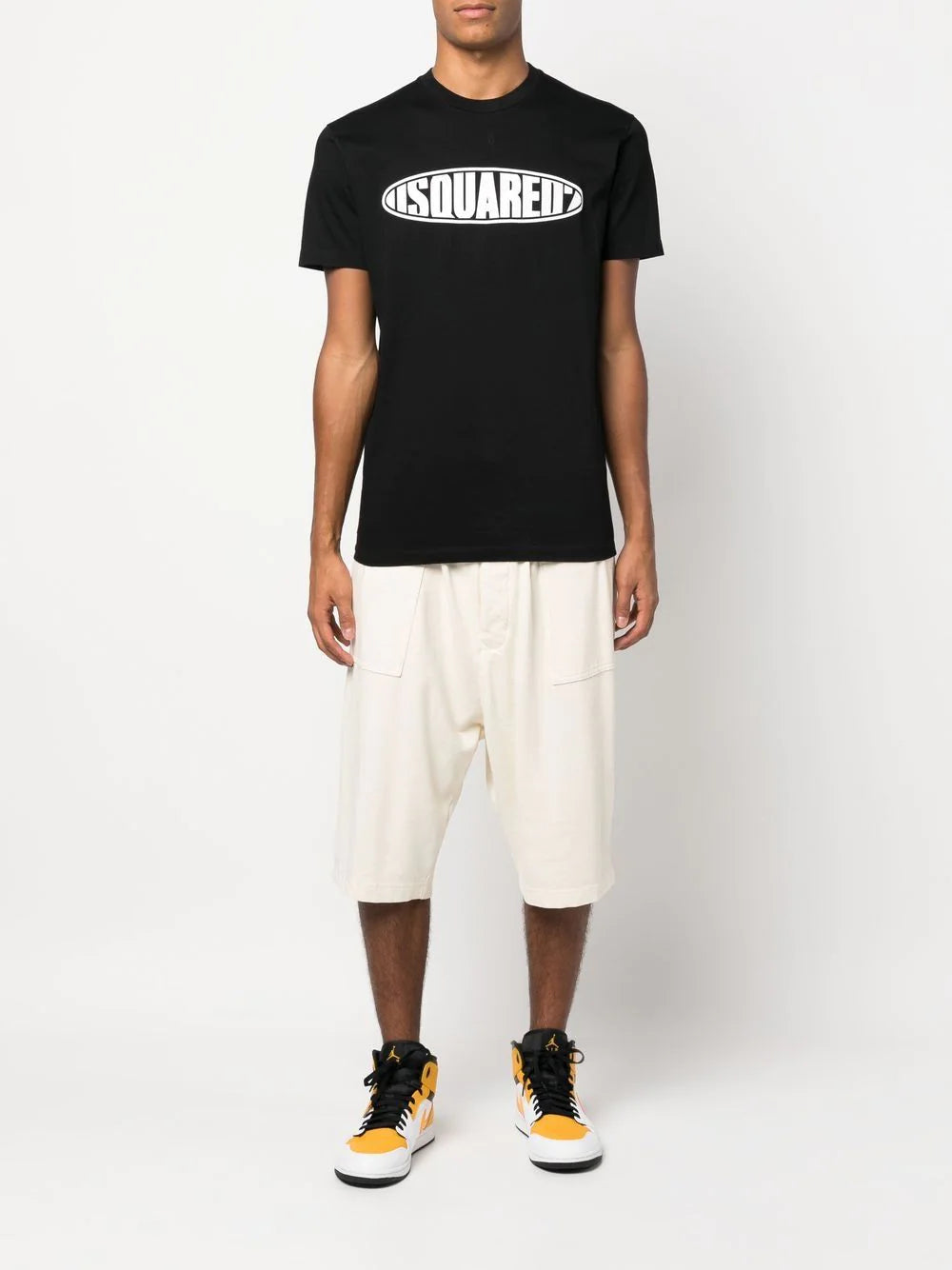 DSQUARED2 D2 Surf Board Logo T-Shirt Black – MAISONDEFASHION.COM