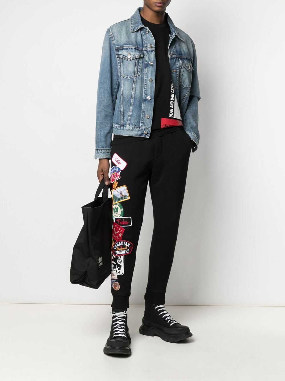 DSQUARED2 Multi Patch Track Pants Black – MAISONDEFASHION.COM