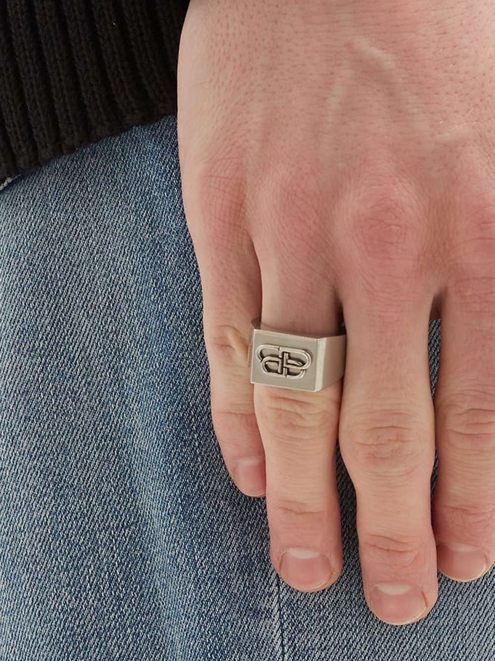 BALENCIAGA logo BB ring Maison De Fashion – MAISONDEFASHION.COM