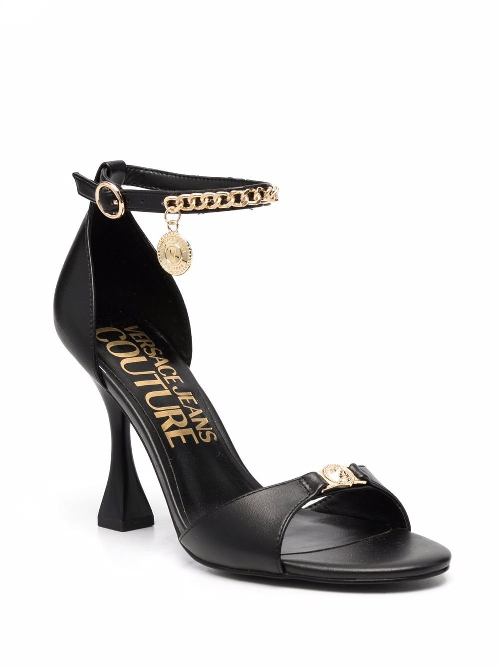 VERSACE JEANS COUTURE WOMEN Chain Link Trim Heels