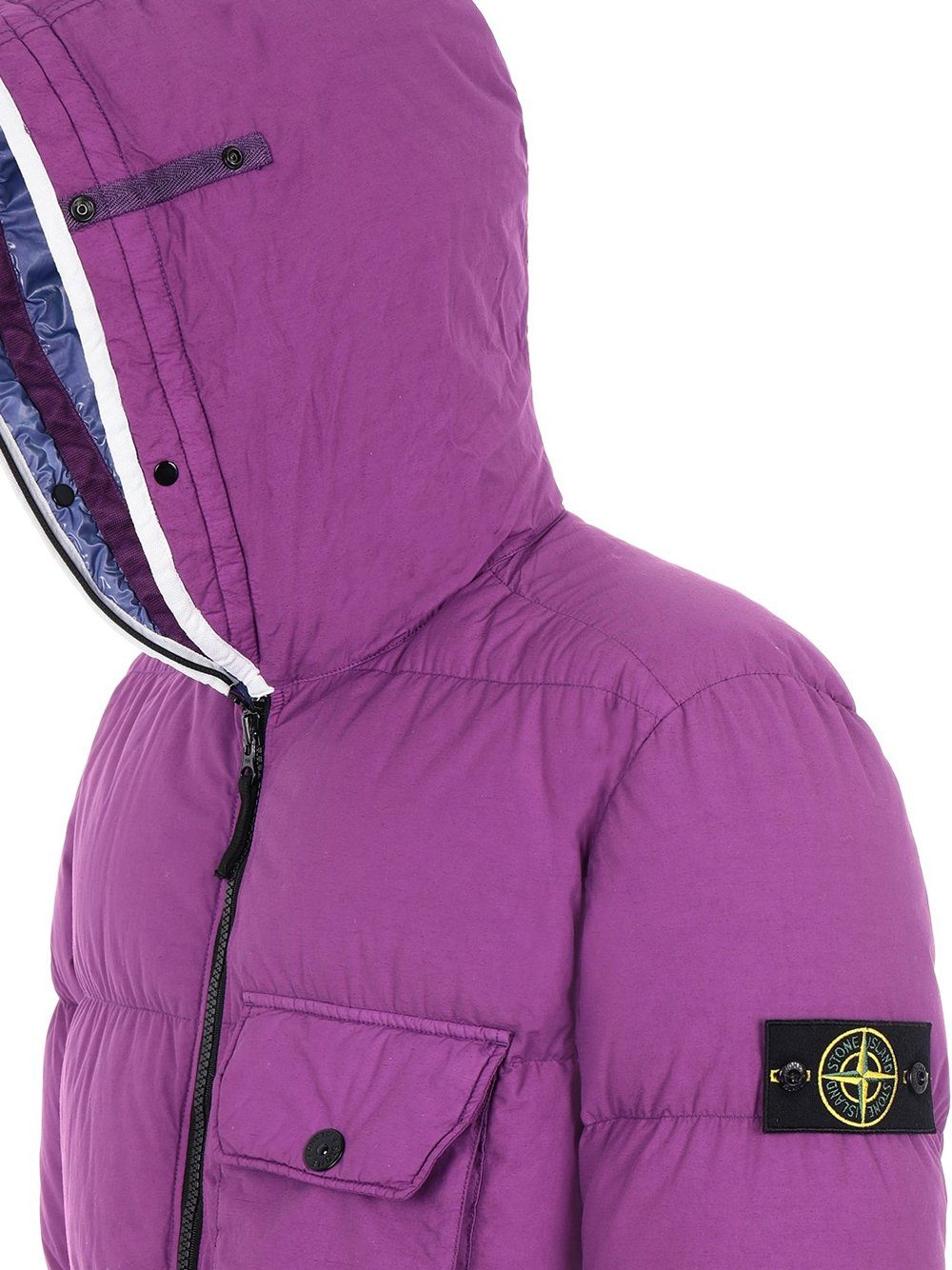 STONE ISLAND Down Jacket Purple – MAISONDEFASHION.COM