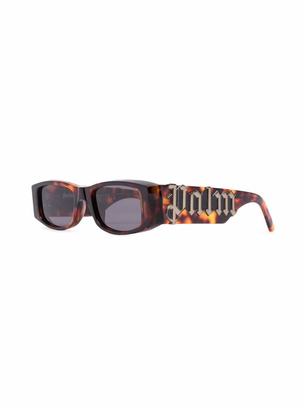 PALM ANGELS Rectangle Frame Sunglasses Tortoise  display picture 1