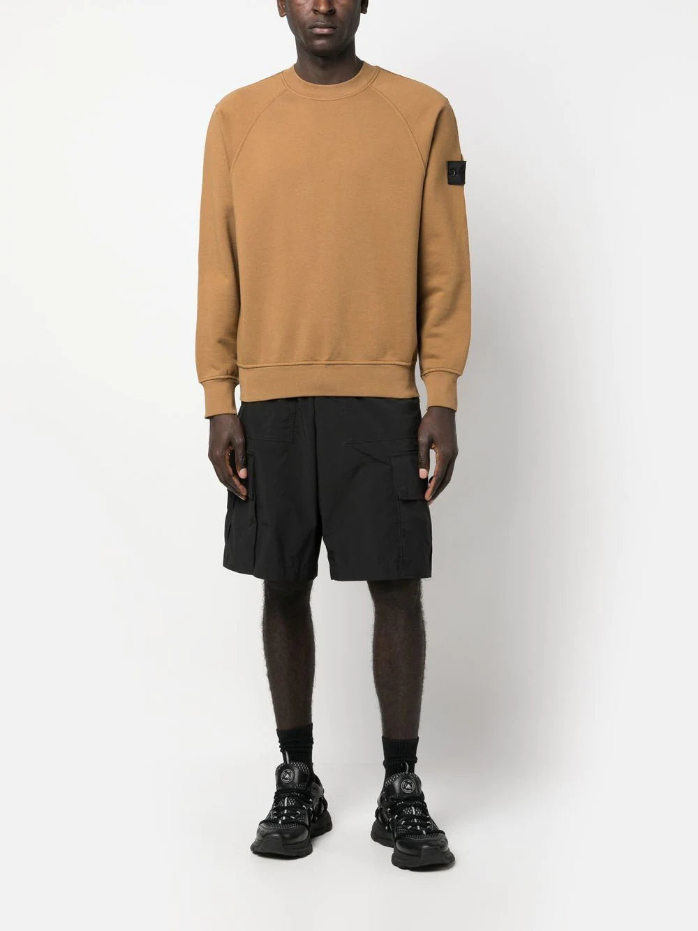 stone island tobacco STONE ISLAND SHADOW PROJECT Logo Patch Sweatshirt Tobacco –  MAISONDEFASHION.COM