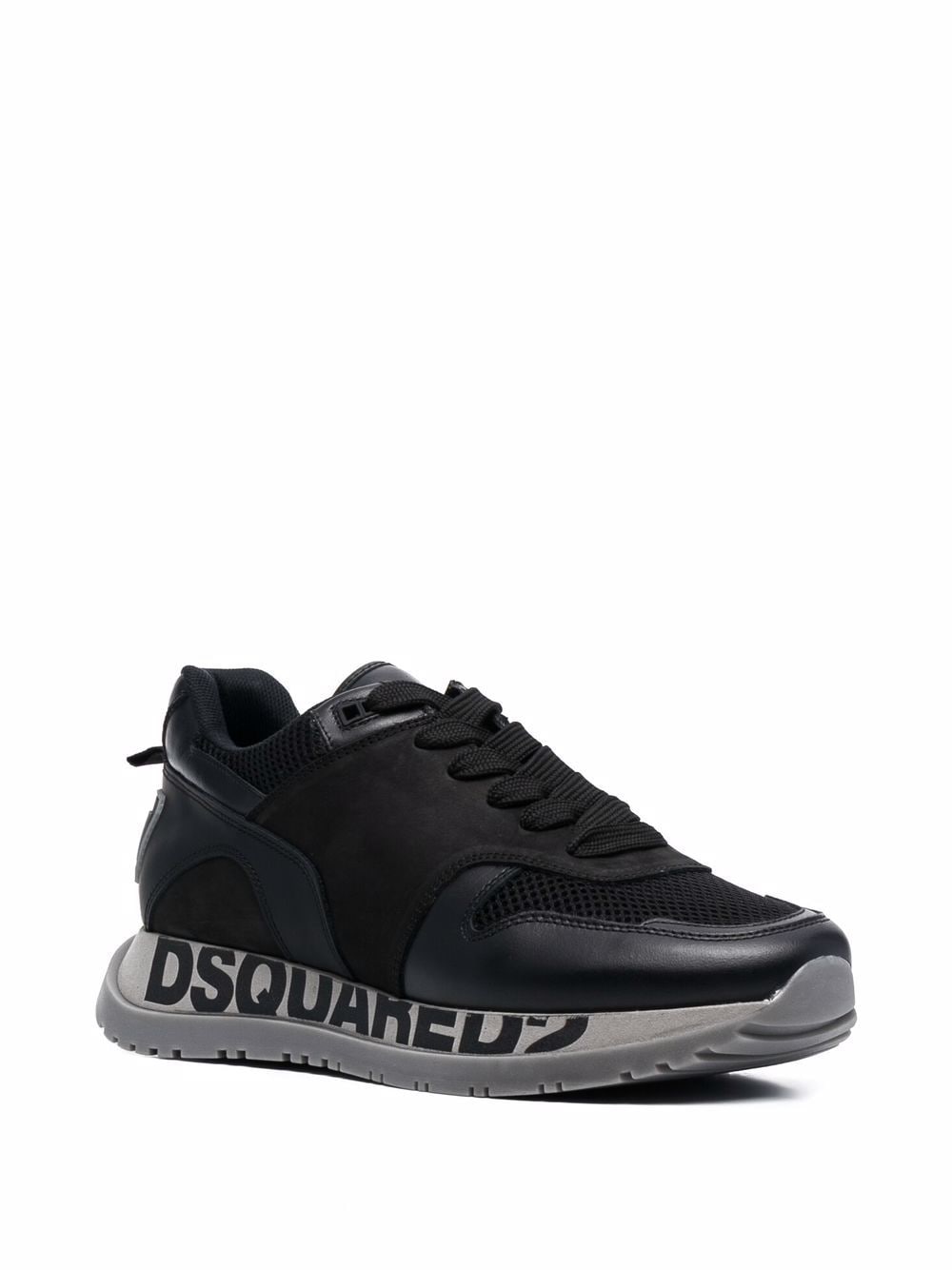DSQUARED2 Logo-print low-top sneakers Black DSQUARED2 Logo-print low-top sneakers Black
