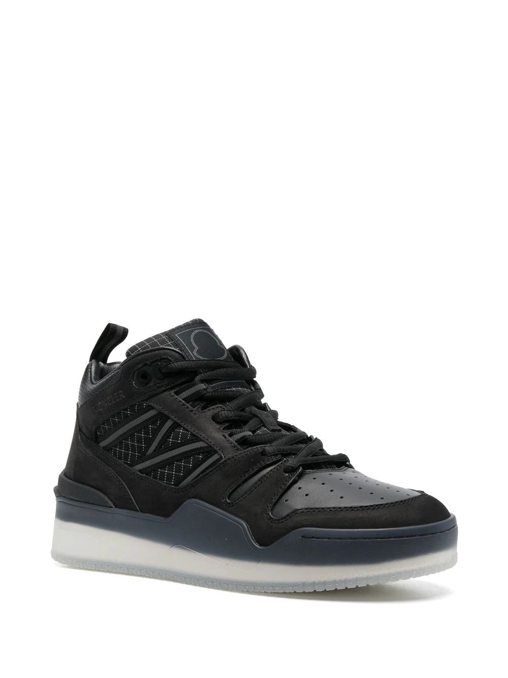 MONCLER Pivot Mid High Top Sneakers Black – MAISONDEFASHION.COM