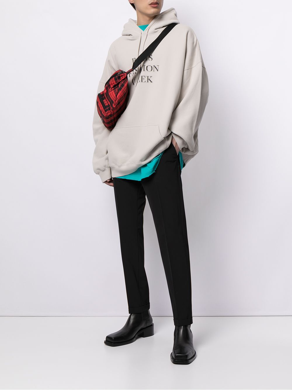 BALENCIAGA Paris Fashion Week Oversized Hoodie Grey BALENCIAGA Paris Fashion Week Oversized Hoodie Grey