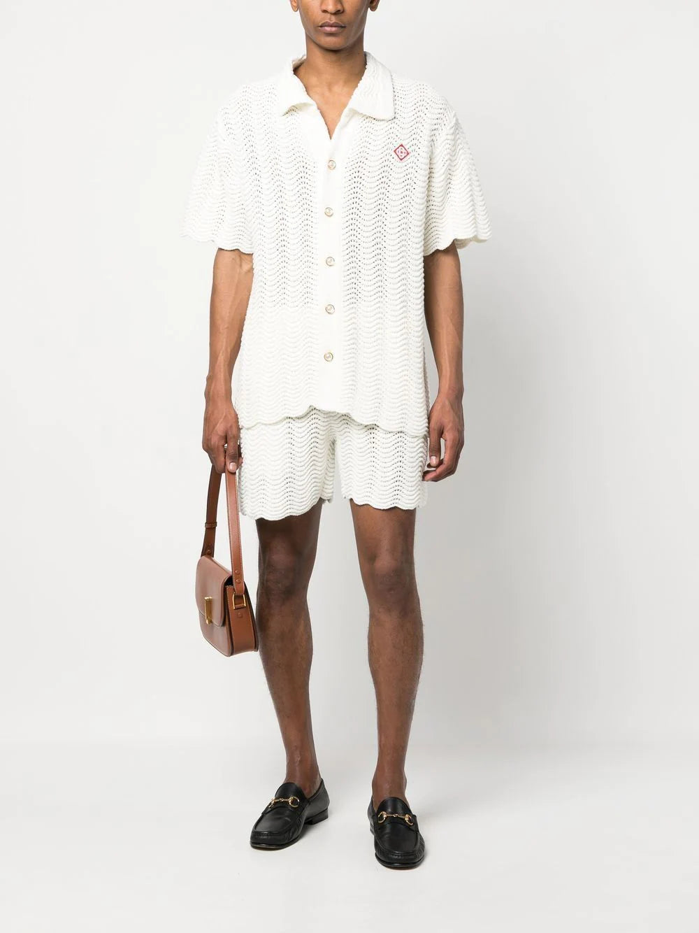 CASABLANCA Wavy Gradient Crochet Shirt Off-White – MAISONDEFASHION.COM