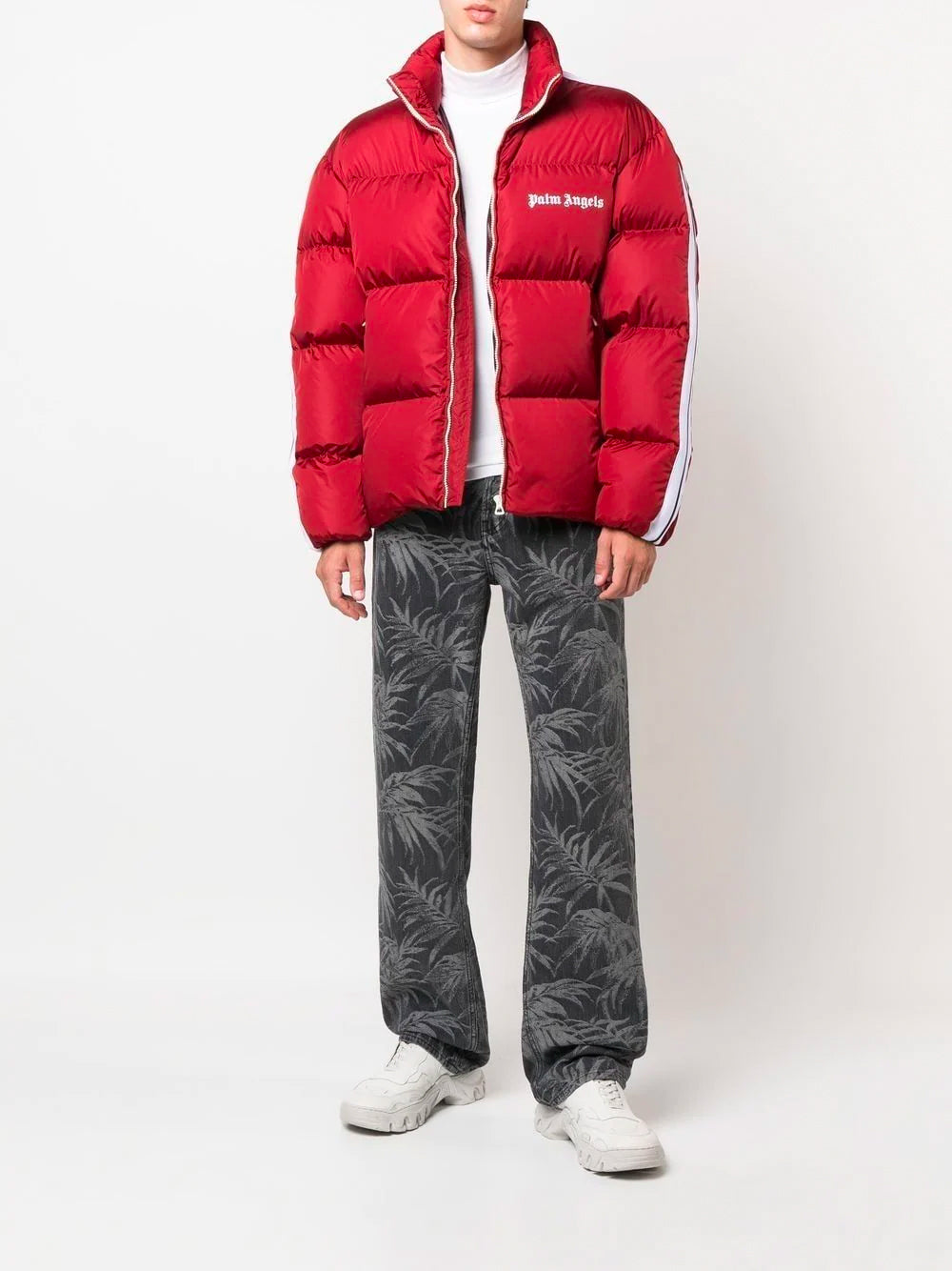 PALM ANGELS Classic Track Down Jacket Red/White – MAISONDEFASHION.COM