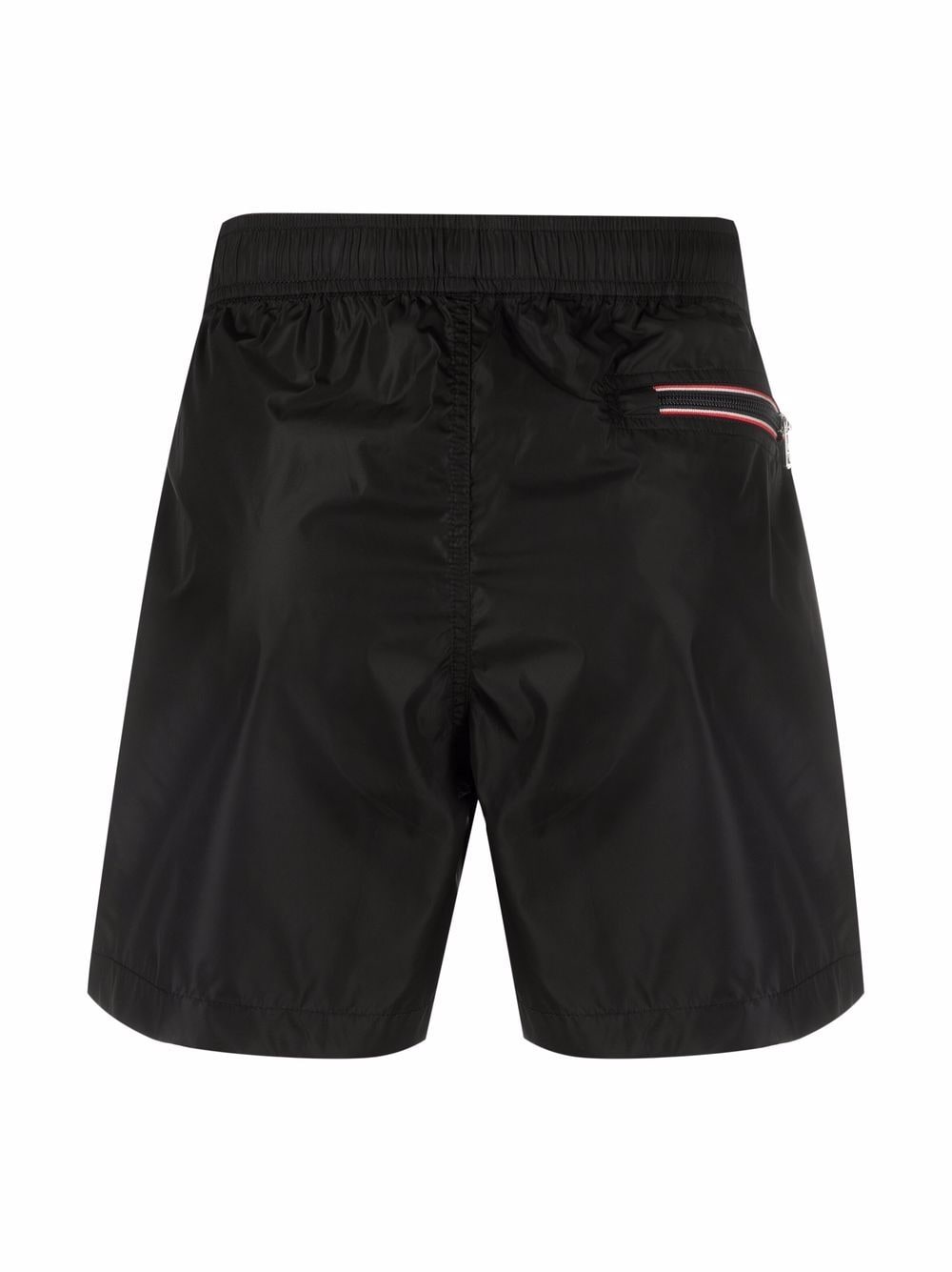 MONCLER Logo Patch Swim Shorts Black - MAISONDEFASHION.COM