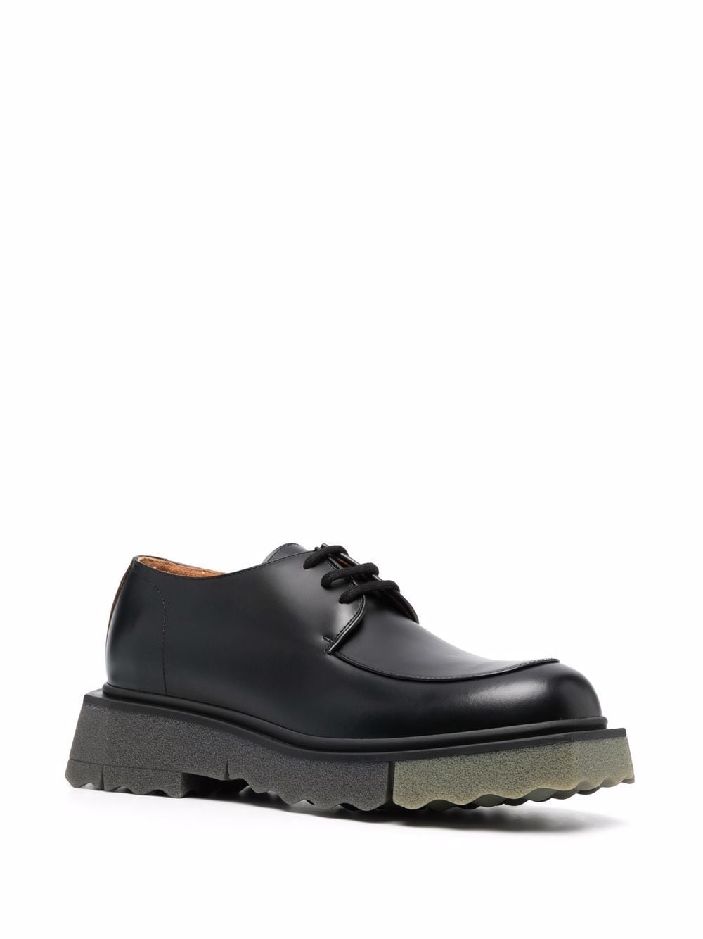 OFF-WHITE Sponge Sole Derby Shoes Black – MAISONDEFASHION.COM display picture 1