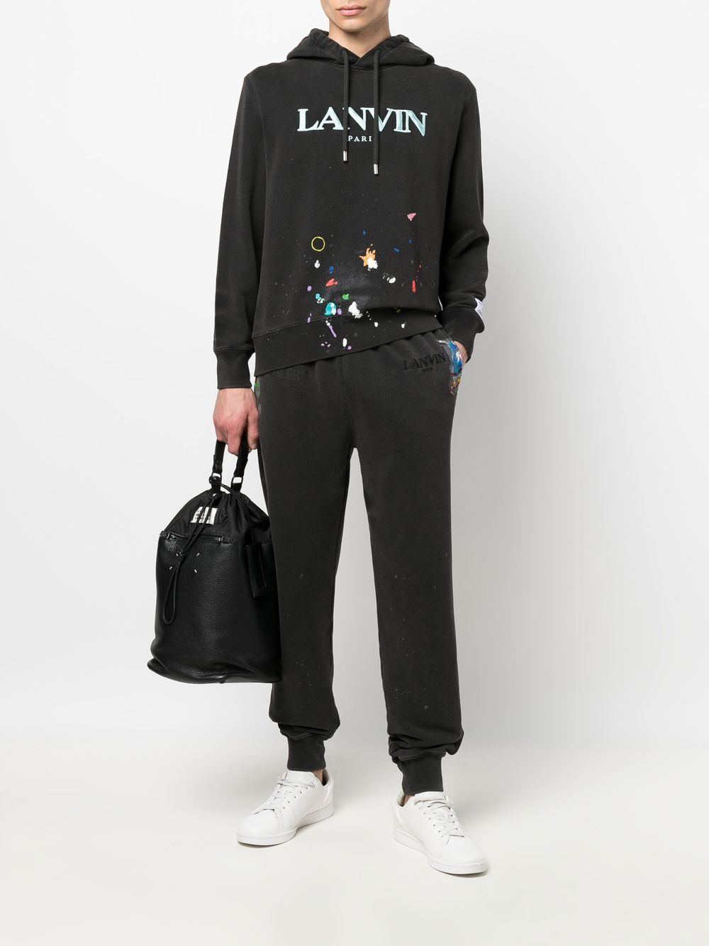 LANVIN X GALLERY DEPT. Hoodie Black - MAISONDEFASHION.COM