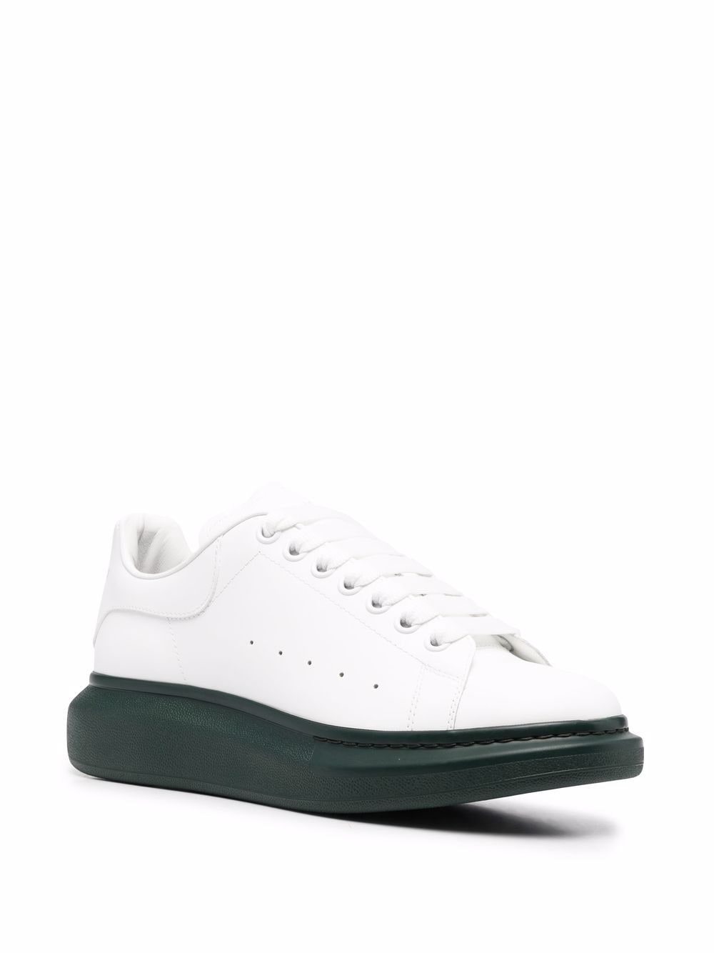 ALEXANDER MCQUEEN Oversized Sneakers White/Dark Green - MAISONDEFASHION.COM
