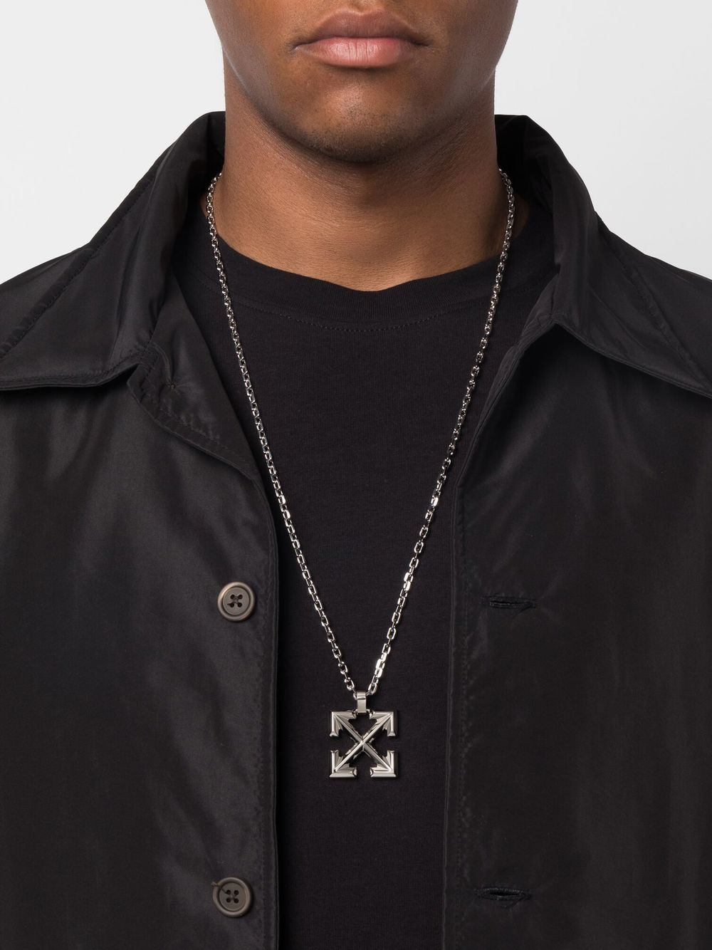OFF-WHITE Arrow Chain Necklace Silver – MAISONDEFASHION.COM