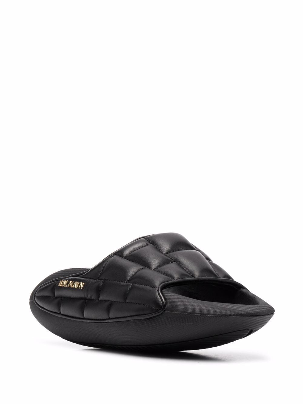 BALMAIN WOMEN B-IT-Quilted Leather Sliders – MAISONDEFASHION.COM