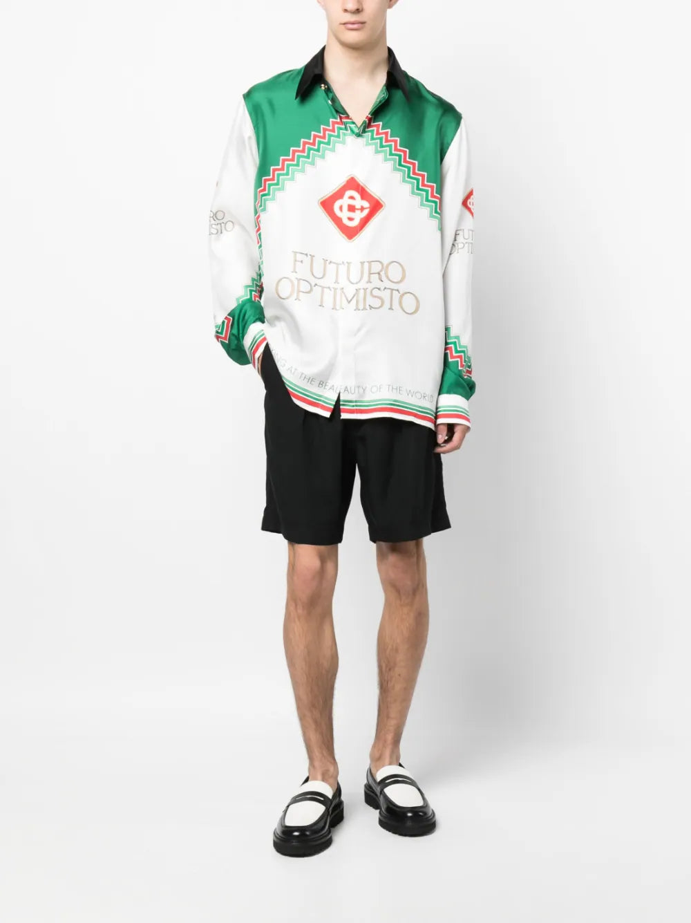 CASABLANCA Futuro Optimisto Silk Shirt Multi – MAISONDEFASHION.COM