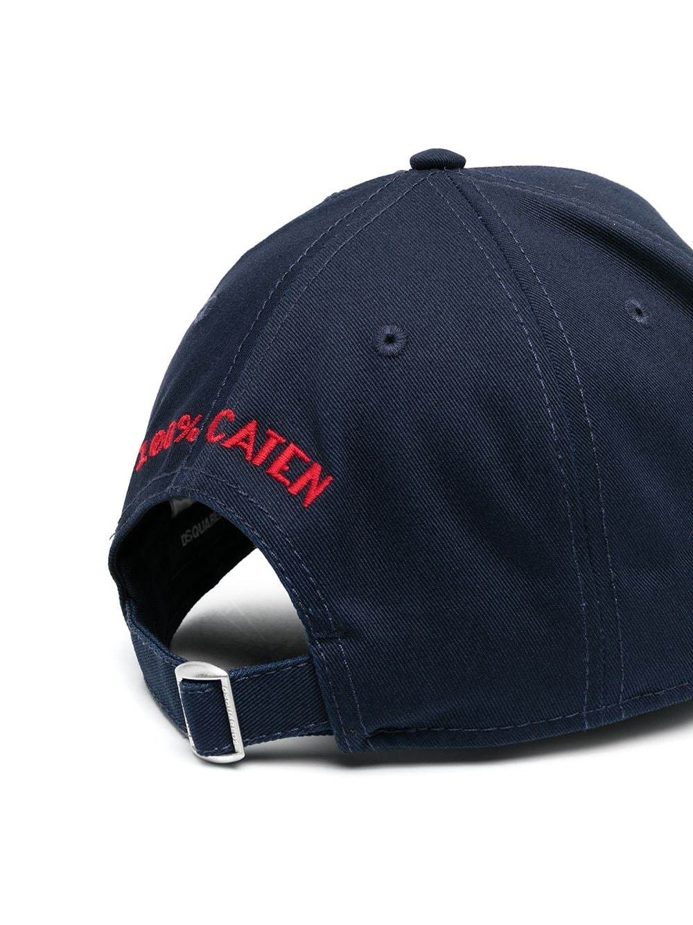 DSQUARED2 Box Logo Cap Navy – MAISONDEFASHION.COM