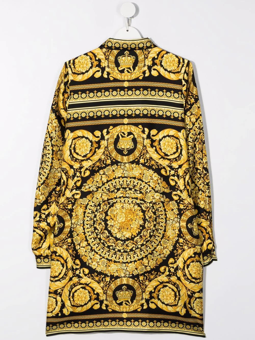 VERSACE KIDS Baroque Print Strap Dress Black/Gold Maison De Fashion   MAISONDEFASHION.COM