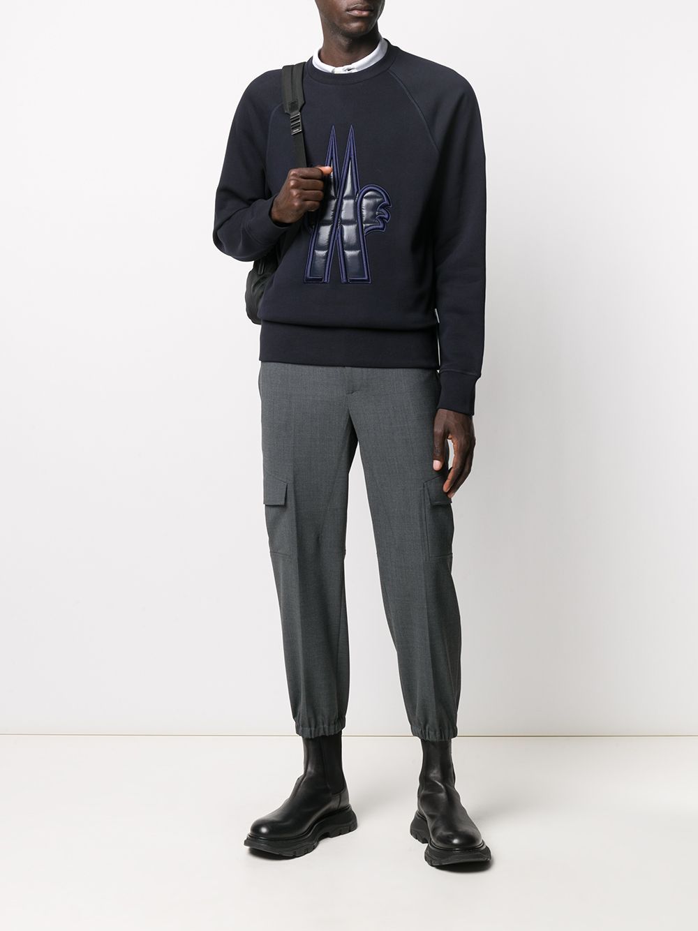 MONCLER GRENOBLE MAGLIA GIROCOLLO トレーナー MONCLER GRENOBLE Maglia Girocollo Logo Sweatshirt