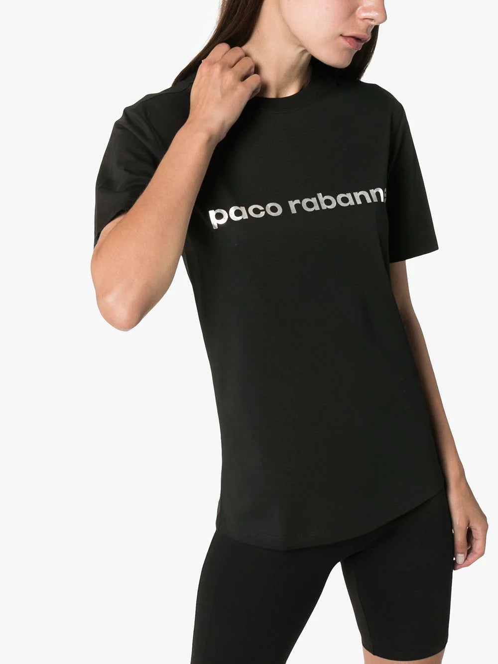Paco Rabanne Tシャツ・カットソー レディース Rabanne Printed cropped cotton jersey T-shirt Paco Rabanne