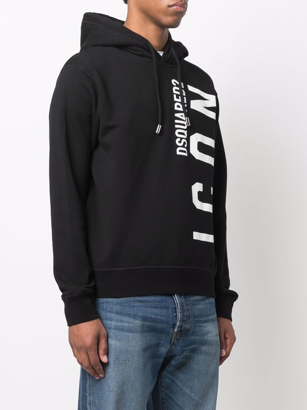 DSQUARED2 Icon Print Hoodie Black – MAISONDEFASHION.COM