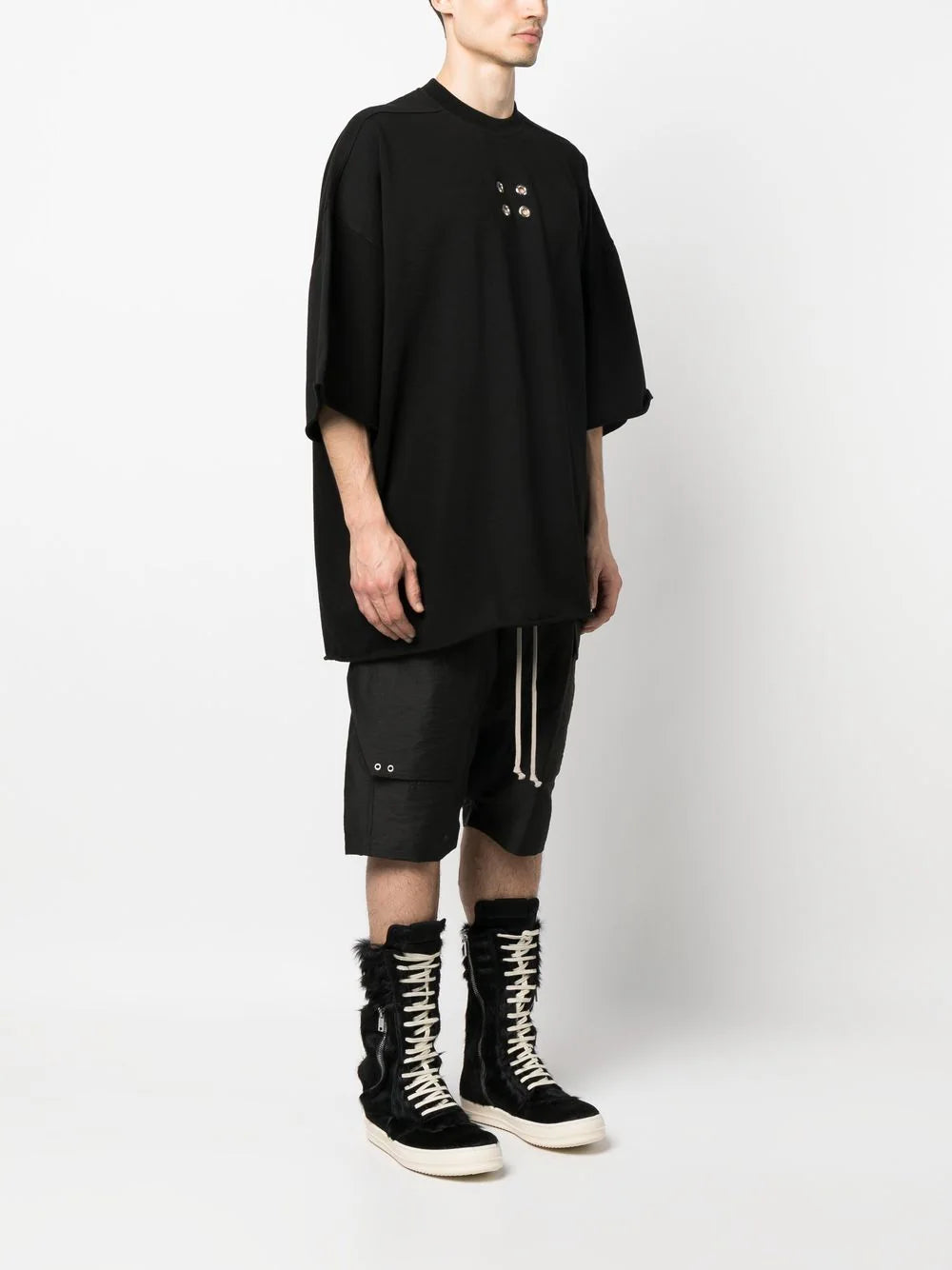 RICK OWENS DRKSHDW Eyelet Tommy T T-Shirt Black – MAISONDEFASHION.COM